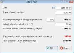 Track different pools for different promotion types.